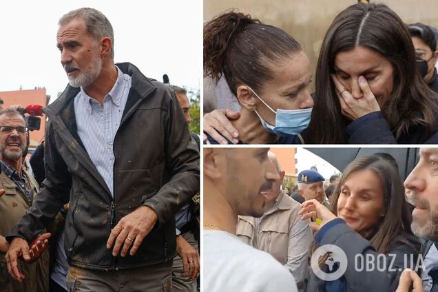 У постраждалій від повені Валенсії іспанських монархів закидали брудом і камінням. Фото, відео