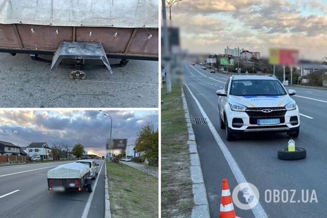 Під Києвом у причепа легкового авто відірвалось колесо та травмувало маленьку дівчинку. Подробиці ДТП та фото