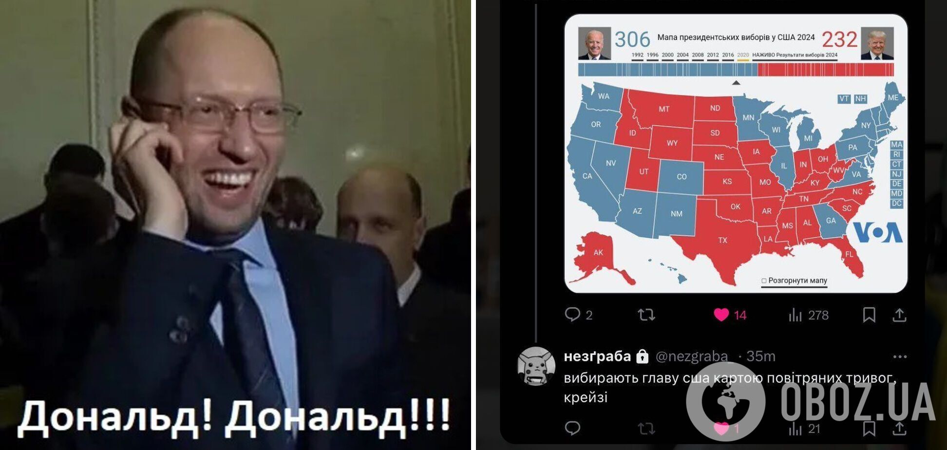 'Дональд, Дональд!' Мережа вибухнула мемами через перемогу Трампа на виборах у США