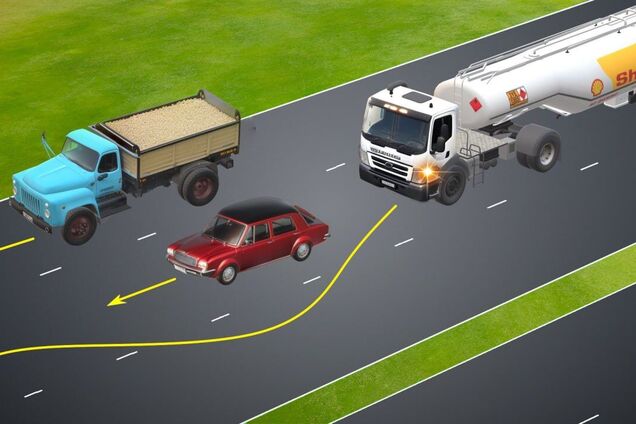 Можно ли выполнить опережение? Задания на знание ПДД