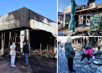 На рынке уничтожено более десяти магазинчиков: новые данные о последствиях российской атаки на Киев. Фоторепортаж