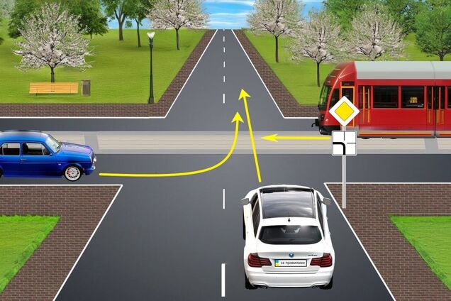 Каков правильный порядок разъезда: задание на знание ПДД