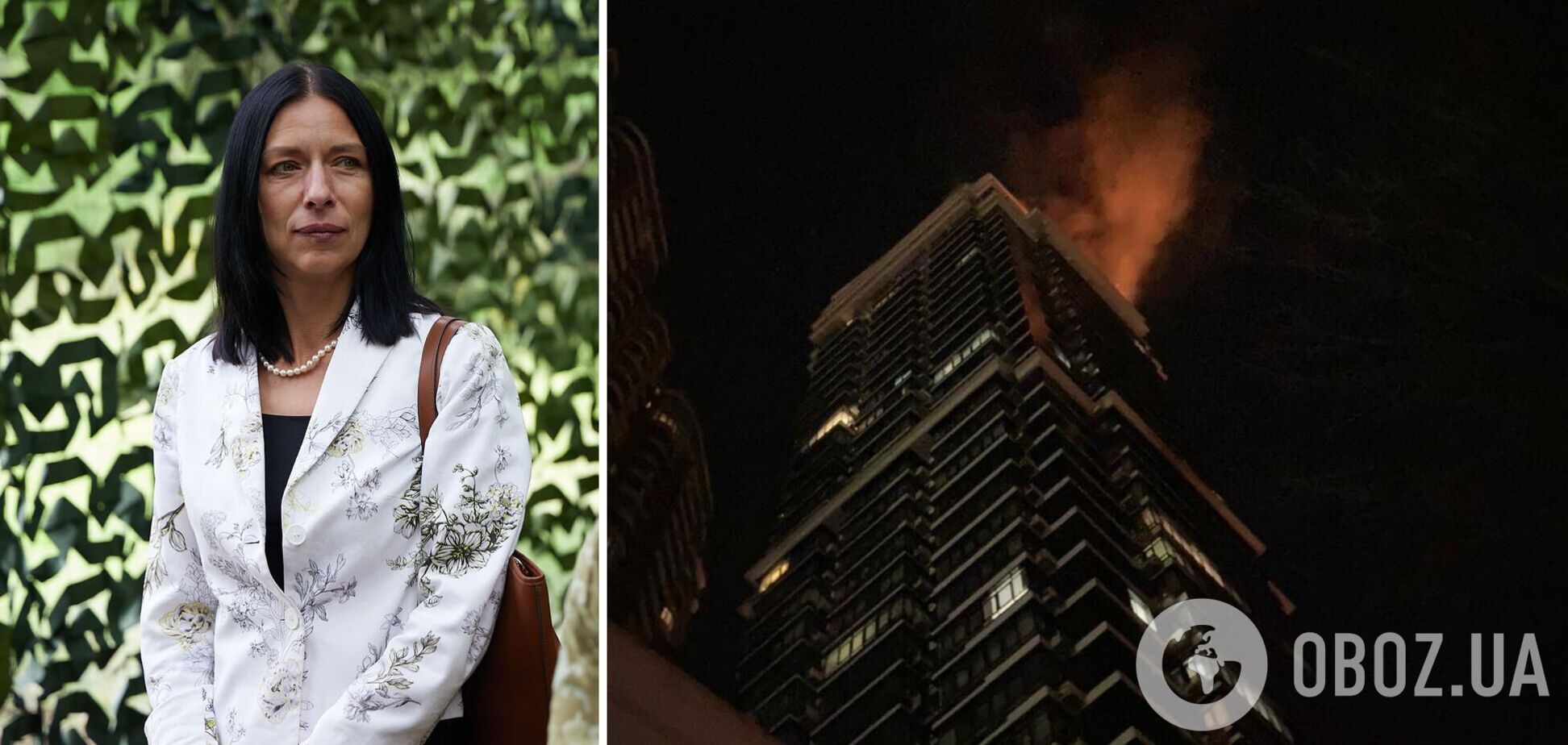 'Ніхто не в безпеці, поки Росія продовжує терор': у Києві дрон влучив у багатоповерхівку, де мешкає посол Естонії. Фото