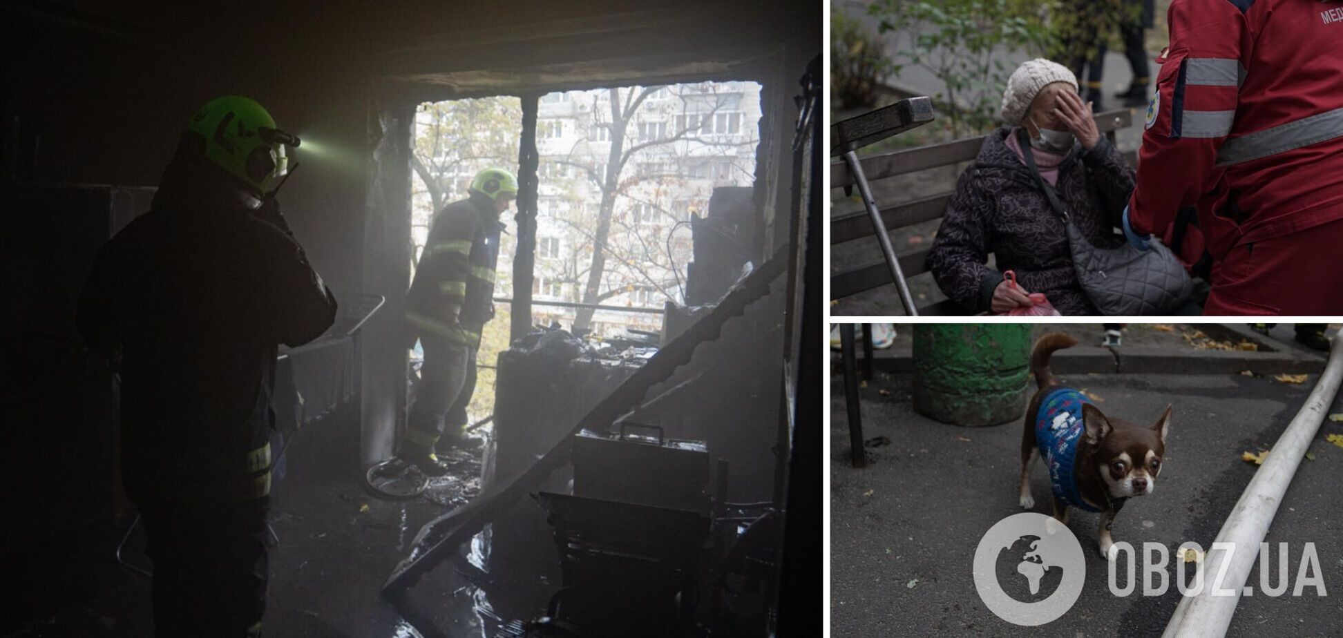 Огонь охватил квартиры на нескольких этажах: в Киеве произошел пожар в многоэтажке. Подробности, фото и видео