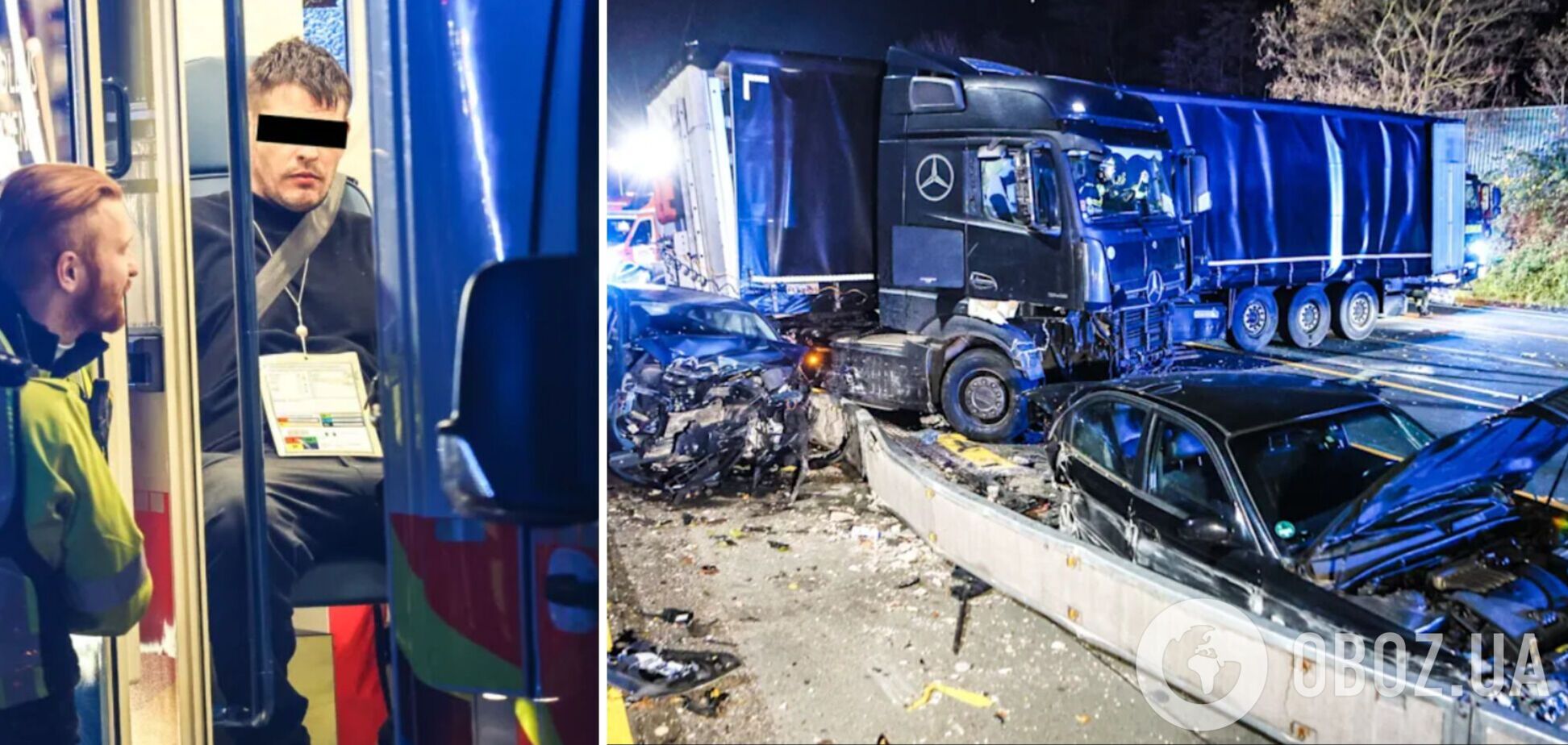 В Германии фура скрывалась от полиции, тараня авто на трассе: травмированы 26 человек, разбиты 50 машин