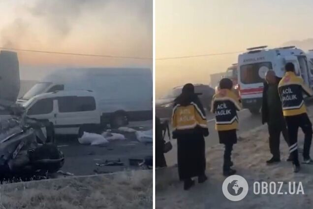 В Турции произошла авария с участием 30 авто: есть жертва, более 50 человек ранены. Фото и видео
