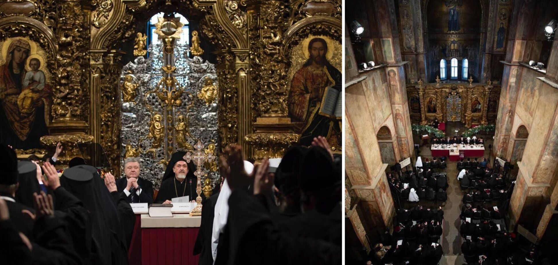 'Мы обрели нашу церковь': Порошенко обнародовал исторические фото в годовщину Объединительного собора ПЦУ