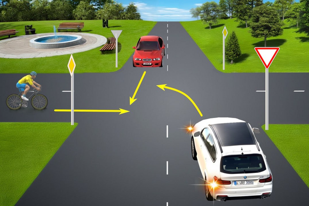 Кто проедет перекресток последним? Задания на знание ПДД