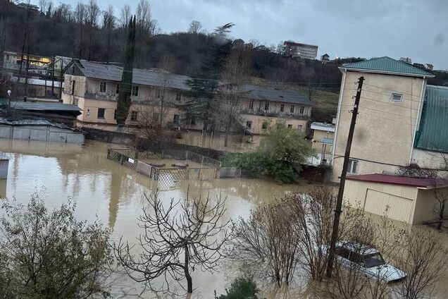 Вода змивала все на своєму шляху: у Сочі вийшла з берегів річка, затопило будинки й авто. Фото та відео