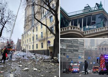 Повреждены здания и выбиты окна: последствия российских обстрелов Киева в Голосеевском районе. Подробности, фото и видео