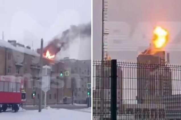 'Вот у*бало, аж машину потрясло!' Появились видео момента попадания БПЛА в многоэтажку в Казани