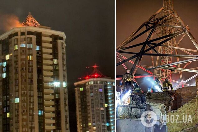 У Броварах уламки 'Шахеда' впали на багатоповерхівку, здійнялася пожежа: з'явилися подробиці. Фото