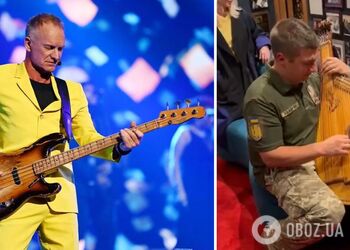 Стинг, поддерживающий Украину, спел хит Shape of my Heart под бандуру: мелодию сыграл воин ВСУ. Видео