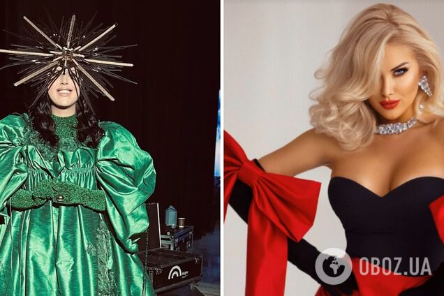 Зірка на голові, бантики та хутро: зірки показали вражаючі різдвяні образи. Фото