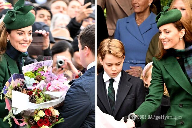 Рідкісний вихід: після складного року Кейт Міддлтон привітала підданих та отримала подарунок. Фото