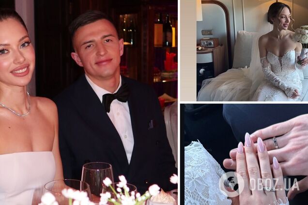 Голкипер сборной Украины женился на модели-красавице, с которой встречался с 17 лет. Фото и видео