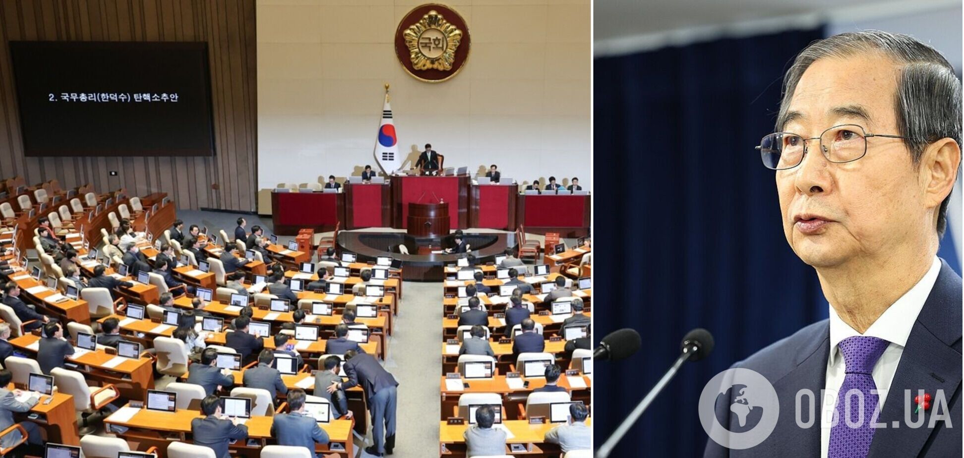 Парламент Південної Кореї підтримав імпічмент виконувача обов’язків президента: що відбувається