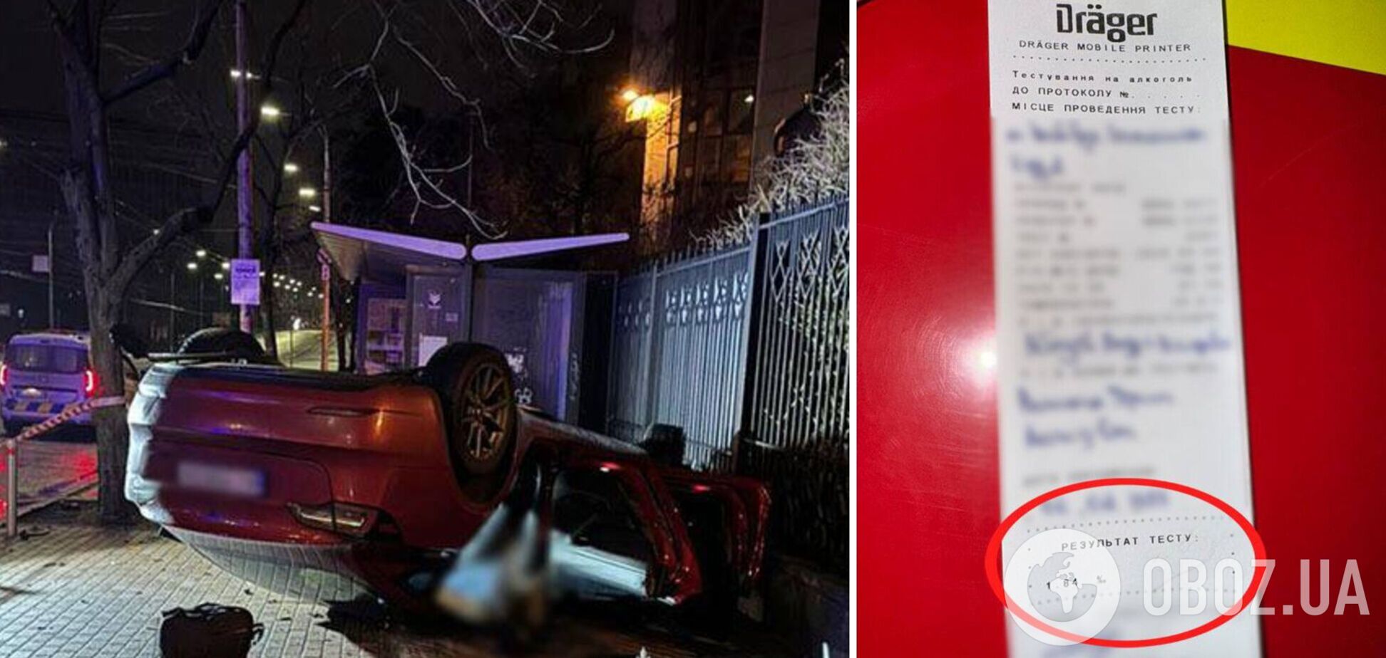 У Києві п’яна водійка Tesla на швидкості протаранила стовп: машина перекинулась, є загиблі. Фото та подробиці