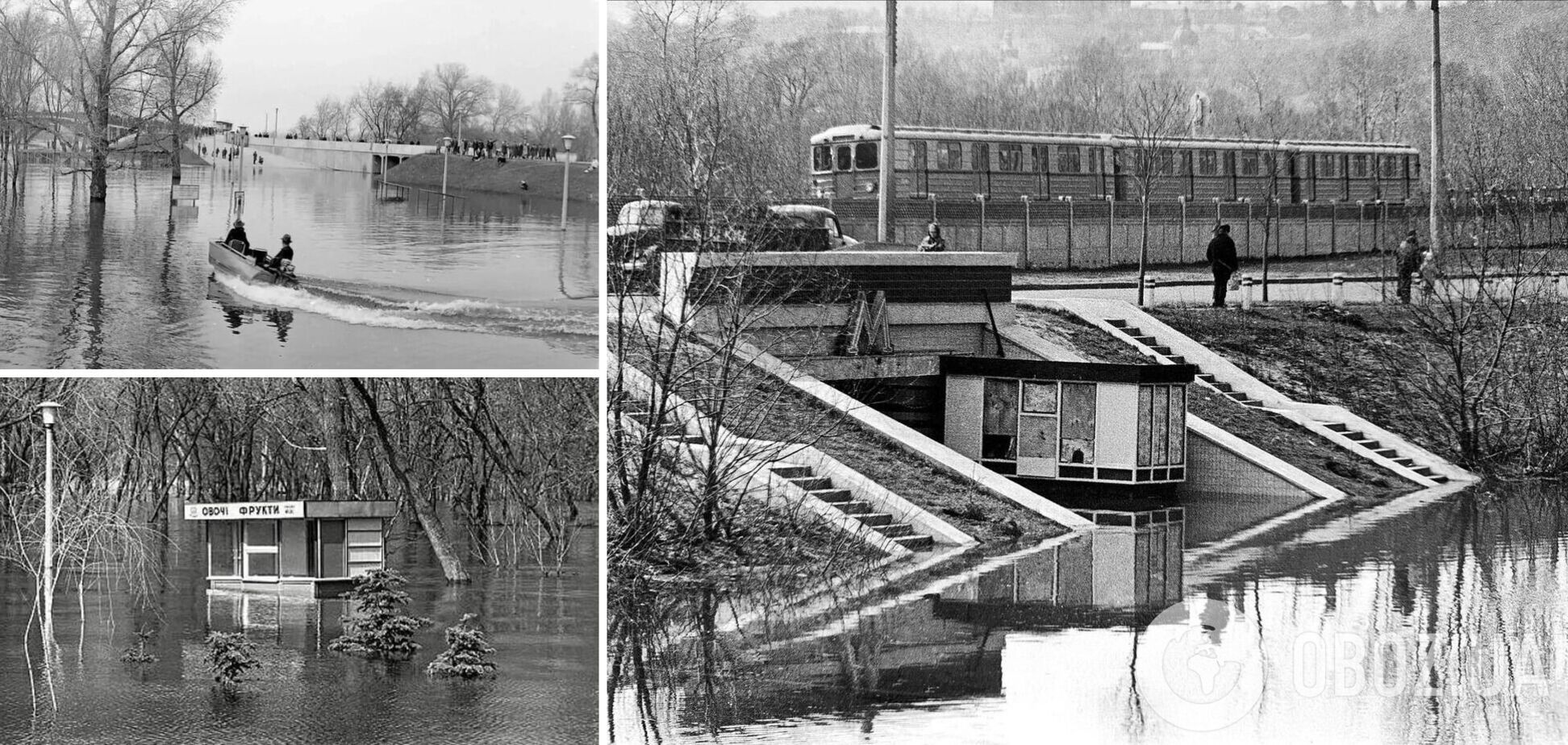 Воды по пояс: в сети показали, как выглядел Гидропарк во время наводнения в 1970 году. Архивные фото