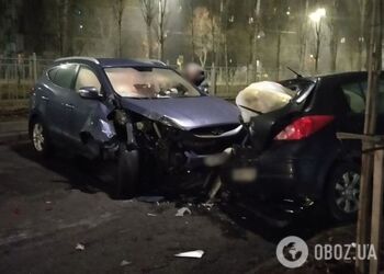 В Киеве пьяный водитель на скорости протаранил легковушку. Подробности ДТП и фото