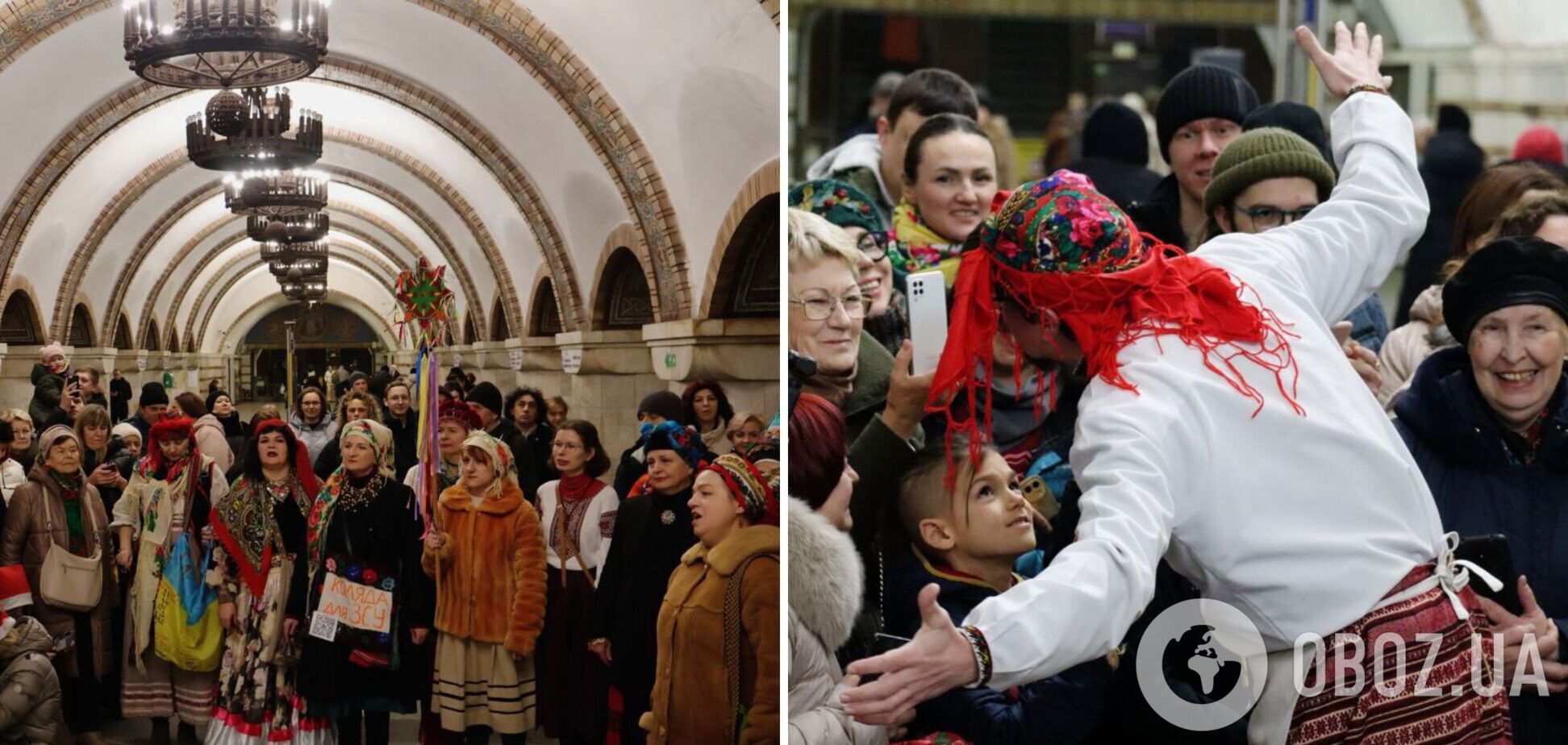 В Киеве на 'Золотых воротах' выступал вертеп и собирал деньги на ВСУ. Фото и видео