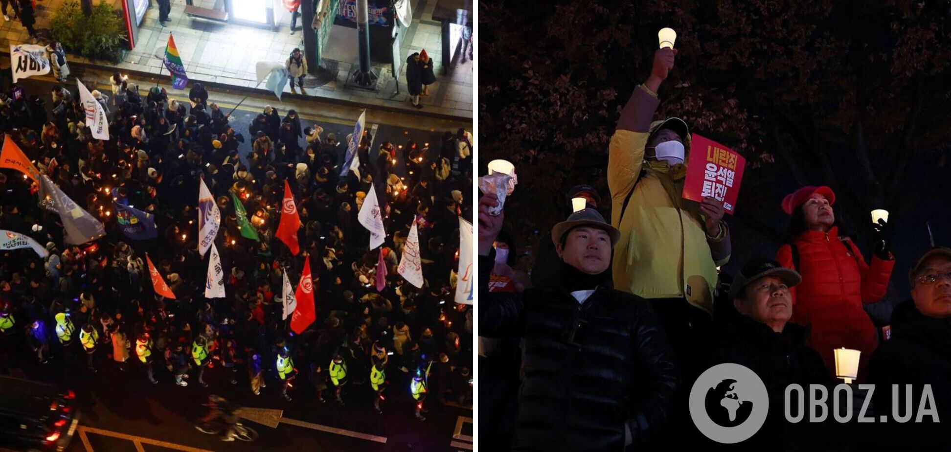 'Защита демократии': в Южной Корее тысячи митингующих требуют отставки президента