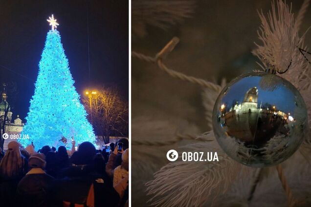 В Киеве на Софийской площади торжественно зажгли главную новогоднюю елку Украины. Фото и видео