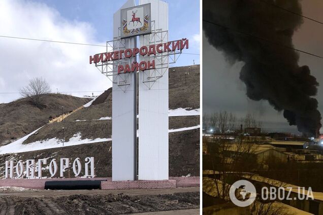 Столб черного дыма виден издалека: в Нижнем Новгороде мощный пожар в районе газовой станции. Фото и видео