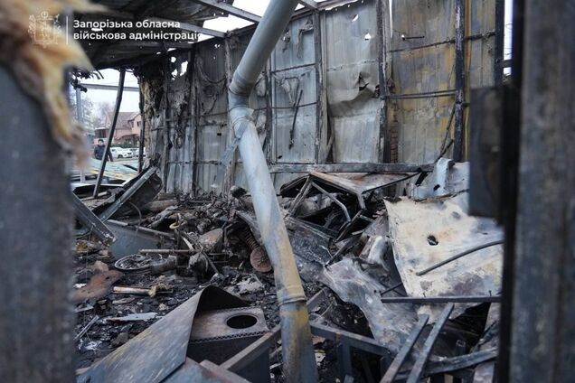 Наслідки удару військ РФ по Запоріжжю 6 грудня
