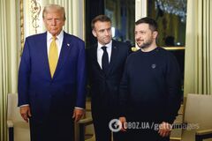 'С ним нельзя быть слабым': Макрон заявил, что планирует отговорить Трампа от уступок Путину. Видео