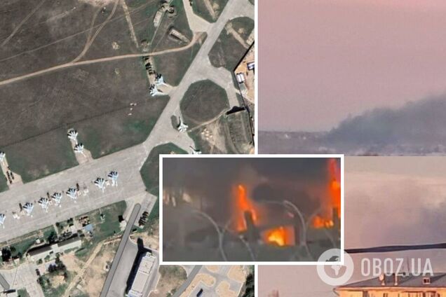 З'явилися фото наслідків прильоту по аеродрому 'Бельбек' у Криму