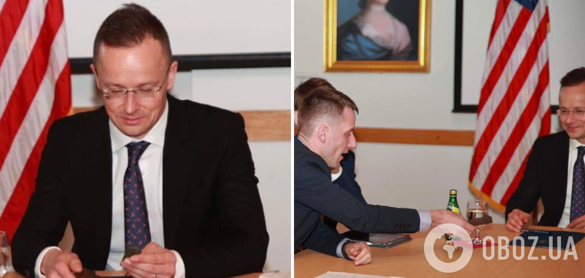 'Пам'ятайте уроки історії': у США Сіярто передали фрагмент російського танка, знищеного під Києвом