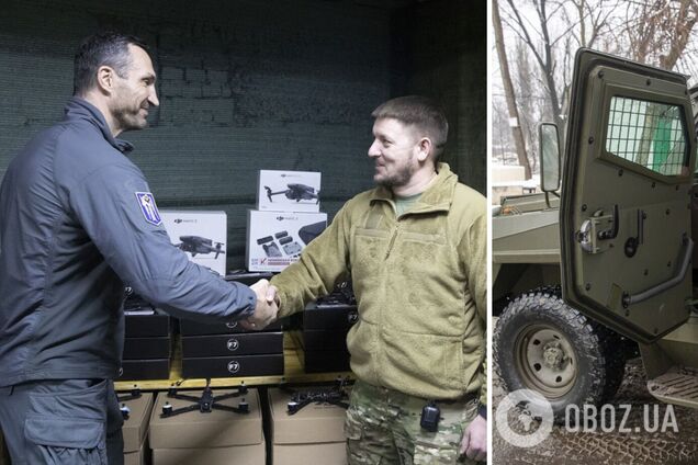Кличко: Владимир отвез бойцам на передовую очередную партию помощи: более 130 дронов и ещё один бронированный автомобиль ‘Кобра’,  – Кличко