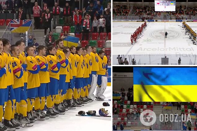 Сборная Украины перед расстроенными поляками спела гимн после победы в квалификации ОИ-2026 по хоккею. Видео