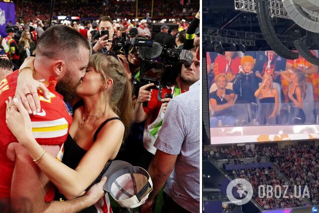 Страстно поцеловала любимого и выпила залпом стакан пива: Тейлор Свифт на Super Bowl 2024 восхитила фанов своим поведением