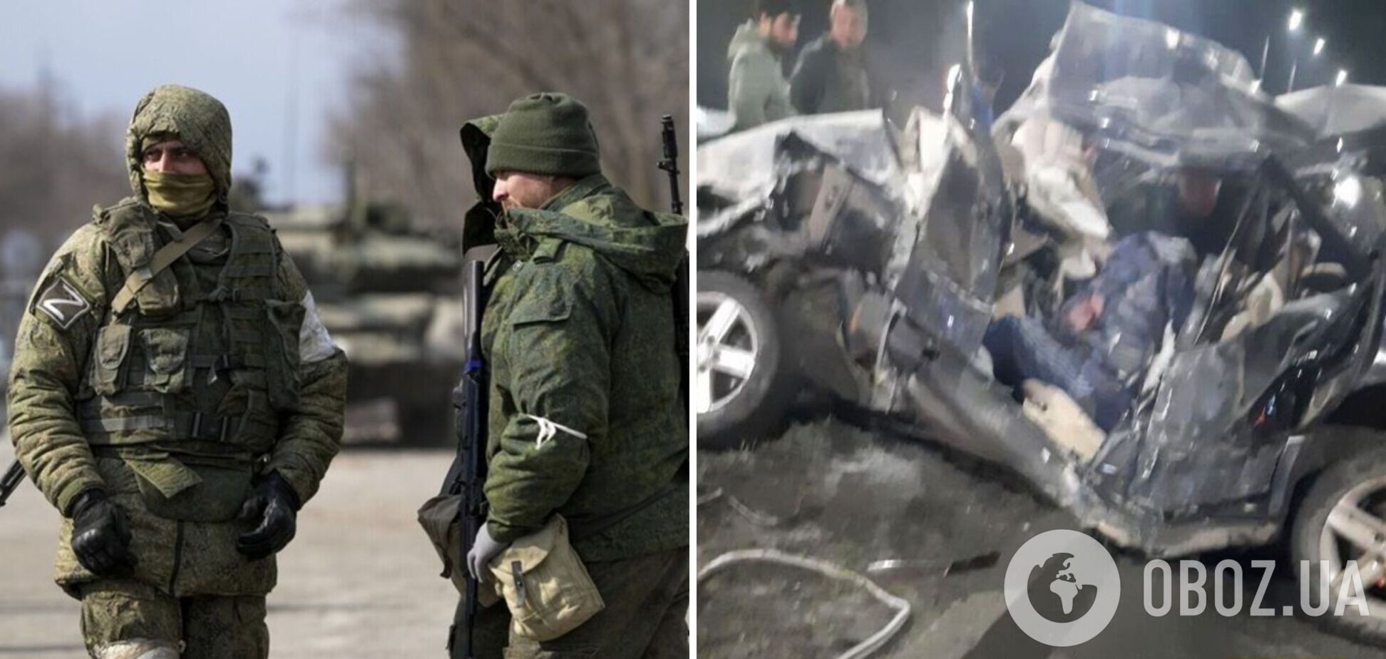 В Мариуполе военный 'Урал' оккупантов снес авто, в котором ехала семья с ребенком. Видео