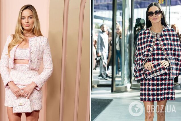 Модна битва: як Марго Роббі, Демі Мур, Кейт Міддлтон та інші задають тренд на твід і чому ця тканина робить будь-який образ дорожчим