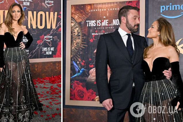 У напівпрозорій сукні зі знаками зодіаку: Лопес вразила розкішним образом на премʼєрі фільму про її кохання з Аффлеком