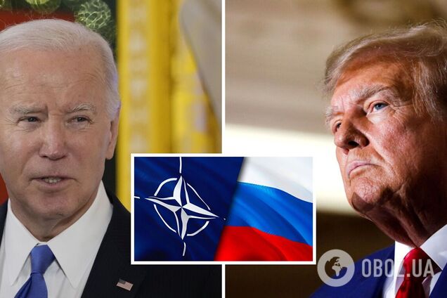 'Невідповідний американському духу сигнал': Байден заявив, що Трамп підбиває Путіна атакувати НАТО