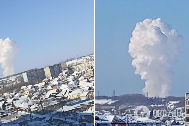 У районі оборонного заводу на Алтаї стався вибух, піднявся стоп диму: мер Бійська заявив, що все 'за планом'. Фото і відео