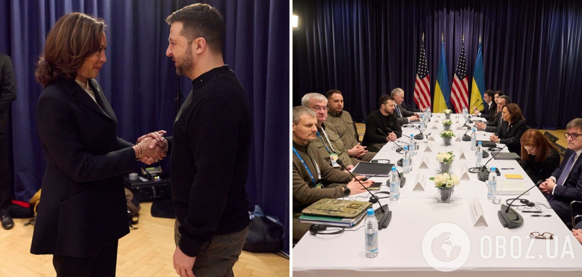 Обговорили збереження американської підтримки України: Зеленський у Мюнхені зустрівся з віцепрезиденткою США. Фото і відео