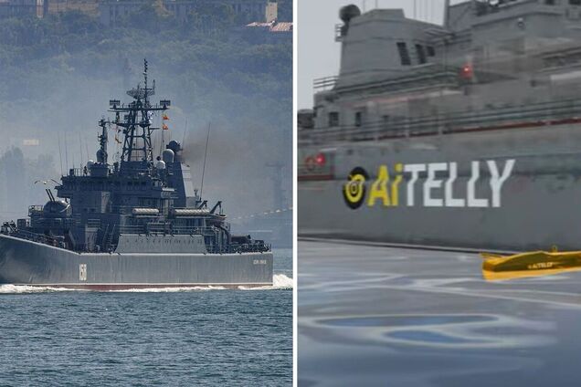 MAGURA V5 отработали точно: появилась визуализация, как Украине удалось потопить российский БДК 'Цезарь Куников'. Видео