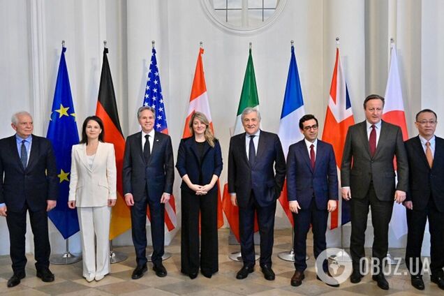 Министры иностранных дел стран G7 осудили поставки оружия из КНДР и Ирана в Россию: заявление