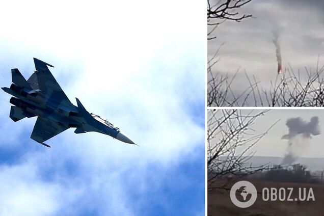 Пилот российского истребителя, который подбили ВСУ, направил самолет на украинское село. Видео