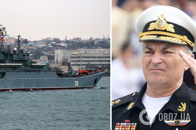 У Росії звільнили командувача ЧФ РФ після того, як ГУР знищило десантний корабель 'Цезар Куніков' – британська розвідка