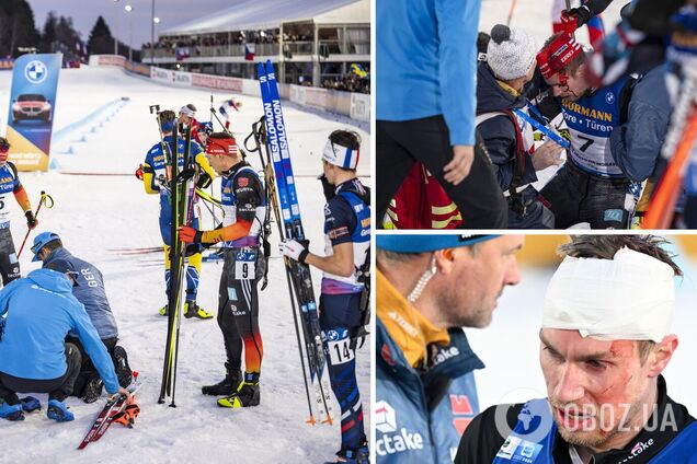 Гвинтівка в голову, весь у крові. В останній гонці чемпіонату світу з біатлону сталася НП. Відео