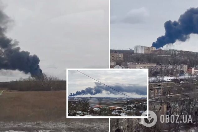 В оккупированной Макеевке прогремели взрывы: есть прилет в нефтебазу врага, поднялся столб черного дыма. Фото и видео