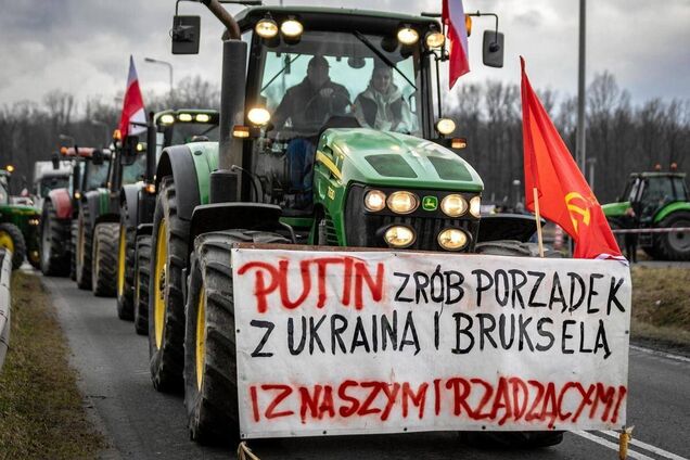 'Путин, разберись с Украиной, с Брюсселем и с нашим правительством': польские фермеры на границе пробивают очередное дно. Фото