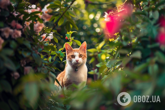 Найдите всех кошек в саду: непростая головоломка для самых внимательных