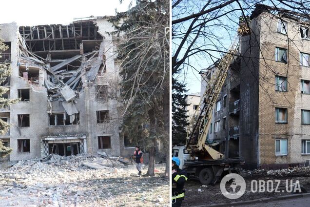 Россияне атаковали Доброполье 'Шахедами': попали в общежития, где жили переселенцы с оккупированного Донбасса. Фото и видео